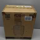 Flight Knight Carry On Suitcase 16.25x13.5x8 Hardside TSA Lock USB Port Lightweight Luggage Silent Double Spinner Wheels Maximum Underseat Carry-On Bag For Virgin South West Approved Black/Tan