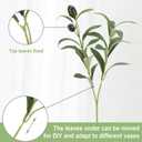 10pcs Faux Olive Leaves Stems 10 Tall Artificial Plants Olive Tree Branches for Small Vase Tabletop Greenery Decor for Home Office Wedding Party (Vase Not Included)