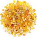 1 Lb (460 g) Yellow Agate Stones Decorative Rocks Irregular Gemstone Natural Crystal Pebbles Crushed Quartz Pieces for Jewelry Making/Handwork Craft/Home Decoration