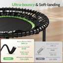 BCAN 450/550LBS Mini Rebounder Trampoline for Adults, 40"/48" Foldable Fitness Trampoline with Bungees, Quiet & Stable Exercise Trampoline Indoor/Home/Garden (BT2, Without Handle)