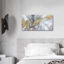 Belmrxne Abstract Wall Art Grey Wall Decor Modern Aesthetic Small Canvas Painting Entryway Artwork for Living Room Kitchen Bedroom Office Bathroom 12x24 Inches
