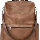 CLUCI Womens Backpack Purse PU Leather Anti-theft Fashion Designer Travel Bag Ladies Shoulder Bags | Purse, Fashion, Ladies, Shoulder Bags, Purse, Ladies (Top Zip-3 Brown)
