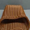 WLLHYF Woven Hanging Wicker Basket for Front Door Water Hyacinth Handwoven Wall Basket Mounted Storage Organizer for Flowers, Small Plants, Mail, Farmhouse Home Garden Decor