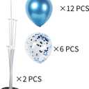 2Set Purple Balloons Stand,Balloons Stands for Table,Purple Balloons Centerpieces for Tables for Birthday,Baby Shower,Wedding,Anniversary Table Party Decorations.With light string