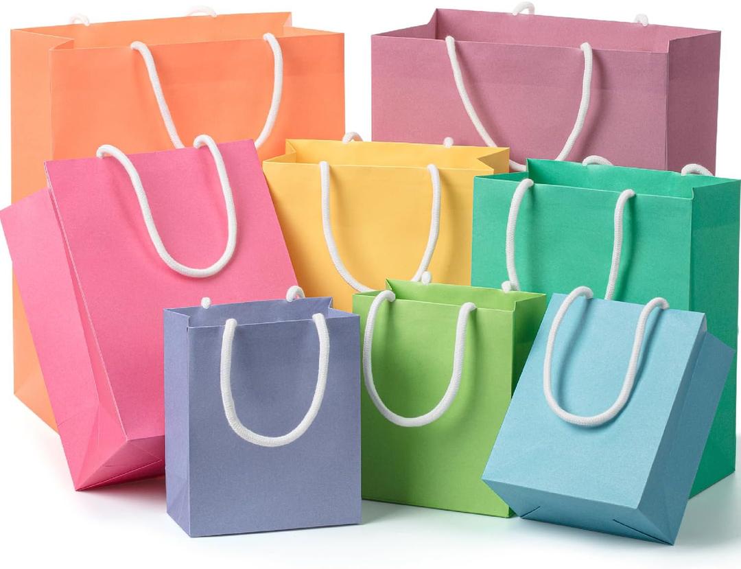 Mr. Pen Paper Gift Bags with Handles, Assorted Sizes, 8 Pack, Ideal for Gifts, Weddings, Baby Showers, Birthdays, Shopping, Retail Merchandise, Party Favor, Mother Day Gift Bags