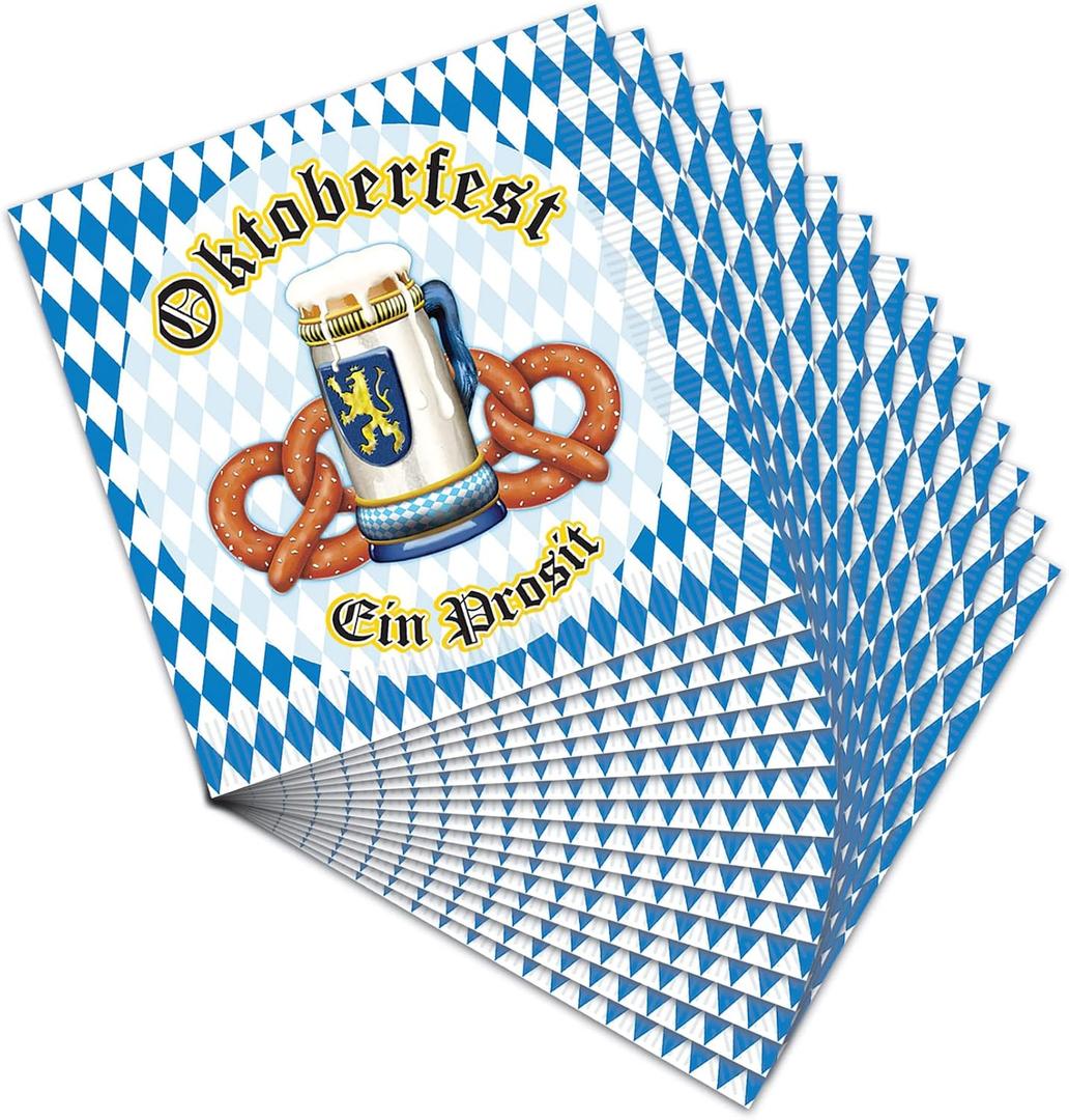 5 x Beistle Oktoberfest Beverage Napkins
