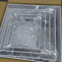 Redants 6 PCS Buffet Risers, Large Food Risers for Buffet Table, Food Display Risers for Party, White Acrylic Boxes Dessert Table Display Set, Risers Display Stands (Size 10" 9" 8" 7" 6" 5", White)