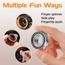 Fidget Spinner for Stress Relief DIY Magnetic Fidget Ring with Engaging Sounds, EDC Stainless Steel Toys for Adults & Teens, Perfect for Work, Study, Waiting, Gift and Stocking Stuffer, Standard