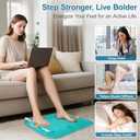 Atsuwell Acupressure Foot Massage Mat, 5-Zone Reflexology Mat with Dual Massage Ball Tracks, Portable Foot Pressure Point Pad for Stress Relief, Arch & Heel Pain, Home & Gym Use, 20.1'' x 17 ''