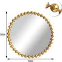 WAMIRRO 36"x36" Large Decorative Gold Mirror,Luxury Living Room Round Ornate Mirorrs for Entryway Firplace Mantel Hallway