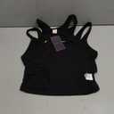 Milumia Women's Cut Out Gothic Tank Top Sexy Fitted Going Out Crop Tops Rave Club Black Small