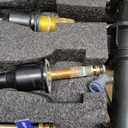 Bathroom Faucets for Sink 3 Hole, Hurran Matte Black Bathroom Sink Faucet with Pop-up Drain and Supply Lines, Stainless Steel Lead-Free Widespread Faucet for Vanity RV Farmhouse, 2 Pack