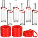 Shappy 31 Pcs Ring Toss Game Set Include 25 Rings and 6 Glass Bottles Fun Target Carnival Games for Outside Activity Carnival Party Favor 1 Missing