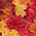 Moon Boat 1100PCS Fall Artificial Maple Leaves Thanksgiving Autumn Leaf Wedding Party Table Decor,Multicolored