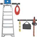 Rubbermaid Fasttrack Garage Storage Utility Hooks 7 Piece Black All in One Rail Hook Kit and Tool Organizer Heavy Duty for Home/Garage/Shed/Garden