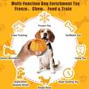Frozen Dog Treat Toy for Aggressive Chewers, Treat Dispensing Enrichment Toy Freezable Interactive Chew Toy to Keep Dogs Busy Durable Dog Puzzle Feeder for Boredom Relief, Yellow