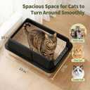 Gimars 2 Pack XL Stainless Steel Cat Litter Box for Big & Senior Cats, Multi-Cat Metal Litter Pan with High Sides, Odor-Resistant & Easy Clean, Includes Litter Scoop, Litter Mat & Anti-Slip Pads