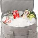 Insulated Rolling Cooler - 42-Can Soft Cooler with Wheels, Grey, Large, 12.7L, Multi-Compartment, Water Resistant, Perfect for Picnic, Beach, Tailgating, Outdoor Activities
