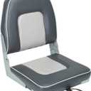 Classic Low Back Fishing Boat Seat with Backrest Folding Boat Chair Marine Bass Jon Boat Seats