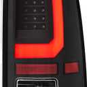 LED Tail Lights Assemble Compatible with1997-2003 Ford F150,1999-2007 Ford F250 F350 Superduty Driver and Passenger Side, Smoke Lens
