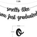Smells Like You Just Graduated Banner, Class of 2026 Congrats Grad Party Decor, So Proud of You, High School/College/University Graduation Party Decorations, Black Glitter