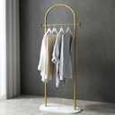 Freestanding Clothing Rack with Marble Base,Modern Gold Arch Garment Rack for Small Spaces,Sturdy Metal Coat Rack,Clothes Racks for Hanging Clothes in Bedroom,Closet,Entryway,Boutique Display