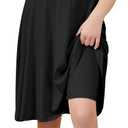 Zando Girls' Knee Length Skorts A Line Skirt with Shorts Kids Teens Athletic Skort Size 6-14 -for School & Playtime