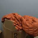 Love's cabin Seersucker Terracotta Queen Comforter Set 7 Pieces, All Season Bedding Set, Queen Bed in a Bag Comforter Set with Comforter, Flat Sheet, Fitted Sheet, Pillowcase and Pillow Sham (Queen (88"X88"))