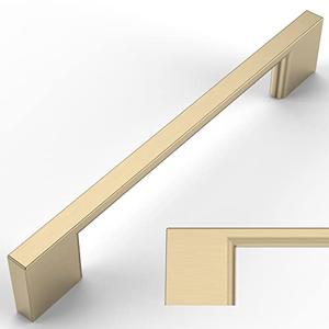 Amerdeco 10 Pack Brushed Brass Cabinet Pulls 5 Inch(128MM) Hole Centers Kitchen Cabinet Handles Cabinet Hardware Kitchen Handles for Cabinets Cupboard Handles Drawer Pulls ZH0060 Black