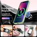 2 x SEXYMOM Magnetic for iPhone 13 Case with Privacy Screen Protectors X2 - Upgraded Camera Protection - Compatible with Magsafe,21ft Drop Tested,Slim Fit Translucent Matte Phone Case - Tea Green