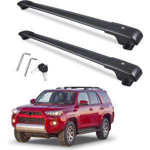 Heavy Duty Roof Rack Crossbars Replacement for 2007-2026 Toyota 4Runner,Anti-Corrosion,Aircraft Aluminum Black Matte with Anti-Theft Locks (ONLY FIT Original EXISTING Side Rail)