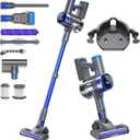 Cordless Vacuum Cleaner, 8-in-1 Strong Power Suction Stick Vacuum Cleaners with 2200 mAh Detachable Battery, Lightweight Self-Standing, 45 Mins Runtime for Home Low-Pile Carpet Pet Hair