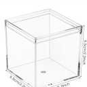Telooco 48 Pcs Clear Acrylic Box with Lid 2.2 x 2.2 x 2.2 Inch Small Square Display Boxes Candy Storage Containers, Stackable Small Acrylic Cubes for Candy Pill Beads Earring Jewelry Party Favor