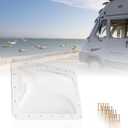 RV Skylight Replacement 18" x 26" -Universal Outer Dome Fits All Standard 14"x22" Openings, RV Shower Skylight for Camper Trailer Fifth Wheel Motorhome Truck (CLEAR)
