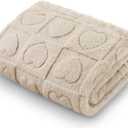 Luciphia Small Dog Blanket Washable Pet Bed Cover Soft Fluffy Puppy Blanket with Premium Fleece 300GSM Cozy Calming Cat Blankets for Indoor Cats Beige 30x20 inch