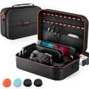 COOWPS for Nintendo Switch 2 Carrying Case 2025, with 4Pcs Thumb Grips, 20 Game Card Slots, Portable Full Protection All In One Travel Storage Case for Switch 2 Console Pro Controller Accessories