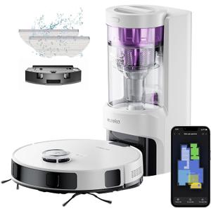 Eureka Robot Vacuum with Bagless Self Emptying Station, 2 in 1 Robotic Vacuum and Mop Combo, 60-Day Capacity, 4000Pa Suction, Auto Lifting Mop, LiDAR Navigation, NER E10s