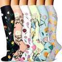 BLUEENJOY Copper Compression Socks for Women & Men (6 pairs) - Best Support for Nurses, Running, Hiking, Recovery, Large-X-Large