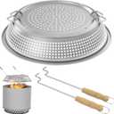 Fire Pit Spark Protector Screen for Solo Stove Ranger 15" Accessories Stainless Steel Fire Screen for Solo Stove Ranger and Outdoor Fire Pits, Heavy Duty Spark Shield for Backyard Party Fire Pits