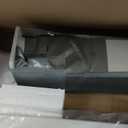 GTPLAYER Small Standing Desk with Wheels, Pneumatic Mobile Rolling Laptop Desk, Adjustable Height Overbed Bedside Table Computer Workstation for Home Office (28" W x 16" D, White)