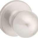 Kwikset Polo Interior Passage Door Knob, Handle For Closet and Hallway Doors, Non-Locking Doorknob in Satin Nickel, with Microban Protection