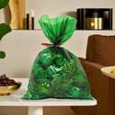 2 x Forest Green Cellophane Party Favor Plastic Bags - 11.5" x 5" (30 Ct) - Perfect for Gifts, Candy, Treats, 30 Count