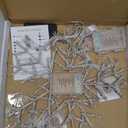 2 Pack Christmas Window Snowflake Lights, LED Hanging Decorations Iron Frame Lights, 8 Lighting Modes for Xmas Holiday Indoor Outdoor Wall Party Decor