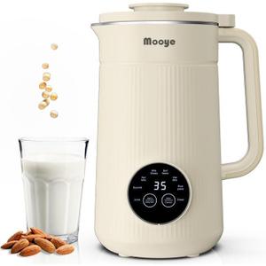 Automatic Nut Milk Maker Machine, 35oz/1000ml Multi-Functional Soybean Milk Machine with 10 Blades, Plant-Based, Oat, Almond, Dairy Free Beverages with 12h Timer, Auto-clean, Keep Warm 2h