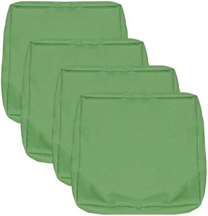 youngseahome Patio Seat Cushion Covers,Washable Slip Covers Replacement,Waterproof Outdoor Furniture Chair Cushion Pillow Seat Cover for Couch,Garden,Sofa,Olive Green,22"×22"×4"(4 Covers Only)