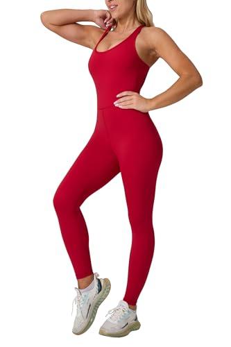 LOVESOFT Women's Sleevesless Bodysuit Dance Unitard, Backless Bodycon Rompers Jumpsuits for Workout Yoga S