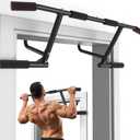 ONETWOFIT Pull Up Bar for Doorway, 440 lbs Heavy Duty Upper Body Fitness Workout Bar for Home Gym Exercise, Multi-Grip Strength Wall Mounted Door Frame Chin-Up Bar for Almost All Doors (Black)