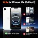 Magnetic for iPhone 16e Case, [Compatible with MagSafe] [Military Grade Drop Protection] Translucent Matte Shockproof Anti-Scratch Phone Case, Black