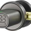 ThorBolt Door Lock Knob with Keypad Keyless Entry Door Knob Electric Coded Indoor Door Knob for Interior Doors Thickness up to 2-1/4", Bedroom, Home Office, Garage, 4xAA Alkaline Battery, M1 Titanium