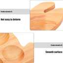 Wood Easter Deviled Egg Tray, 15.3" Bunny Shaped Deviled Egg Platter with 21 Slots, Solid Wooden Holder for Countertop, Reusable Serving Board for Charcuterie, Brunch & Holiday Party